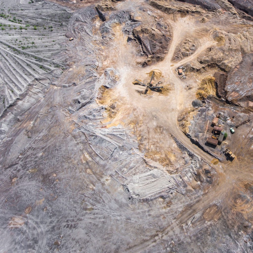 Travaux de terrassement photoraphiés par un drone